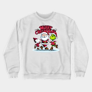 Festive Cartoon Delights: Elevate Your Holidays with Cheerful Animation and Whimsical Characters! Crewneck Sweatshirt